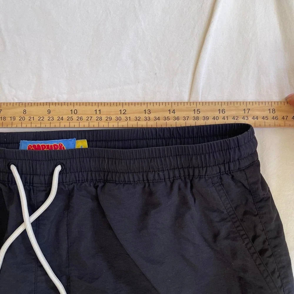 Empyre Mens Black Swim Shorts Trunks Logo Elastic Waist Large